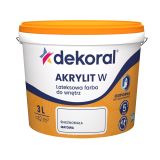 Zestaw Farba Lateksowa Odporna na Szorowanie  Biała 3l Dekoral + Kuweta Malarska