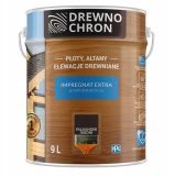 Zestaw Impregnat Extra Powłokotwórczy Palisander Średni 9L Drewnochron + Pędzel Włoski 70 mm GRATIS