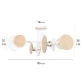 mini: Lampa sufitowa ZITA nowoczesna biała E27 15W LED (6)
