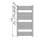 Grzejnik Łazienkowy Klaro 1146x500 Chrom ZSLC-120-050-05 Zehnder