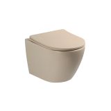 Miska WC Nox 1.0 Z Systemem Spłukiwania AquaTwist Z Deską Wolnoopadającą Slim Beżowy Mat 0114-MDB-AT Emporia