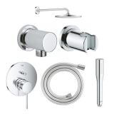 Zestaw Prysznicowy Essence Professional Chrom PGC-2.2 + Element Podtynkowy Grohe