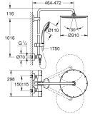 Zestaw Prysznicowy Euphoria z Termostatem Brushed Warm Sunset 26075DL0 Grohe