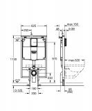 Stelaż Do WC 80mm Rapid SL 62x113 38994000 Grohe