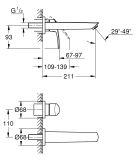 2-Otworowa Bateria Umywalkowa Do Montażu Podtynkowego Rozmiar M Eurosmart Matte Black 293382433 Grohe
