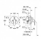 Bateria Podtynkowa Wannowa Eurosmart Cosmopolitan 19382000 GROHE
