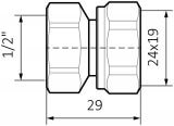 Adapter Na Stal Chrom 24x19 TGACR007 Terma