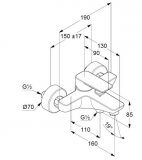 Bateria Wannowa Pure&Style Natynkowa 406810575 KLUDI