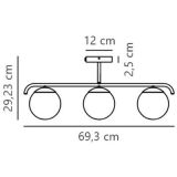 Lampa Sufitowa Potrójna Złota Grant 2010583035 Nordlux