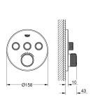 Bateria Termostatyczna Do Obsługi Trzech Wyjść Wody Grohtherm SmartControl 29121000 Grohe