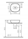 Outline Umywalka 47x40 cm 5994B403-0016 Vitra