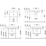 Umywalka DuraSquare 60x47 cm Nablatowa Prostokąt 2353600041 Duravit