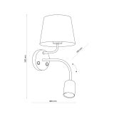 mini: MAJA WHITE  KINKIET 2 PĹ E27 + GU10 (5)