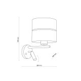 mini: HILTON BLACK/GOLD KINKIET 2 E 27 + G9 (2)