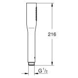 Jednostrumieniowy Prysznic Ręczny Euphoria Cosmopolitan Stick Brushed Hard Graphite 27400AL0 Grohe