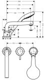 3-Otworowa Bateria Na Brzeg Wanny Talis S Chrom 72416000 Hansgrohe