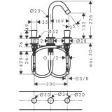 3-Otworowa Bateria Umywalkowa 150 Z Kompletem Odpływowym Z Cięgłem Logis 71133000 Hansgrohe