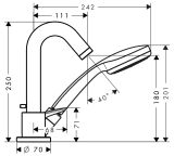 3-Otworowa Jednouchwytowa Bateria Na Brzeg Wanny Logis Chrom 71310000 Hansgrohe