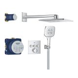 Zestaw Prysznicowy Grohtherm SmartControl Podtynkowy z Deszczownicą Rainshower SmartActive 310 Cube Grohe
