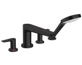 4-Otworowa Bateria Na Brzeg Wanny Talis E Czarny Mat 71748670 Hansgrohe