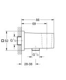 Kolanko Przyłączeniowe Ścienne Euphoria Cube Brushed Warm Sunset 26370DL0 Grohe