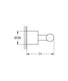 Haczyk Na Płaszcz Kąpielowy Atrio Brushed Hard Graphite 40890AL0 Grohe