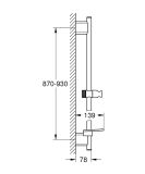 Drążek Prysznicowy Rainshower SmartActive 90 Cm Phantom Black 22125KF0 Grohe