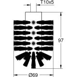 Zapasowa Końcówka Szczotki WC Essentials Aksamitna Czerń 40791KS1 Grohe
