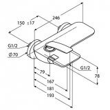 Bateria Wannowa Balance Biała 524459175 Kludi