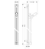 Drążek Prysznicowy Raindance Unica 90 cm Z Wężem Isiflex 160 cm 27636000 Hansgrohe
