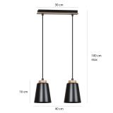 mini: Lampa wisząca BOLERO nowoczesna czarna E27 15W LED (6)