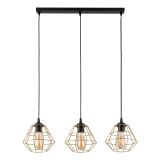 mini: DIAMOND NEW BLACK/GOLD LAMPA wisząca 3 LISTWA (1)