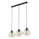 mini: DIAMOND NEW BLACK/GOLD LAMPA wisząca 3 LISTWA (2)