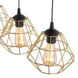 mini: DIAMOND NEW BLACK/GOLD LAMPA wisząca 3 LISTWA (6)