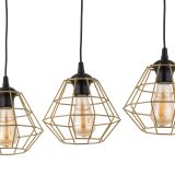 mini: DIAMOND NEW BLACK/GOLD LAMPA wisząca 3 LISTWA (7)