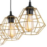 mini: DIAMOND NEW BLACK/GOLD LAMPA wisząca 3 LISTWA (8)