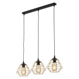 mini: DIAMOND NEW BLACK/GOLD LAMPA wisząca 3 LISTWA (9)
