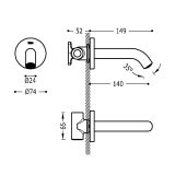 Wylewka Wannowa Stała 26218004 Chrom Tres