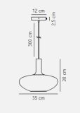 Lampa Wisząca Alton 35 Szklana Przydymione Szkło 48973047 Nordlux