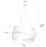 mini: Lampa wisząca VIENO nowoczesna biała E27 15W LED (5)
