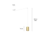 mini: Lampa wisząca TRAKER nowoczesna biała / złota GU10 10W LED (8)