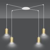 mini: Lampa wisząca TRAKER nowoczesna biała / złota GU10 10W LED (3)