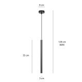 mini: Lampa wisząca SELTER nowoczesna czarna G9 8W LED (4)