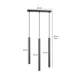 mini: Lampa wisząca SELTER 3 nowoczesna czarna G9 8W LED (4)
