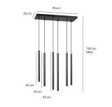 mini: Lampa wisząca SELTER nowoczesna czarna G9 8W LED (7)