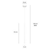 mini: Lampa wisząca SELTER nowoczesna biała G9 8W LED (4)