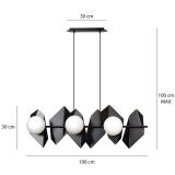 mini: Lampa wisząca ROSSI nowoczesna czarna E14 10W LED (2)