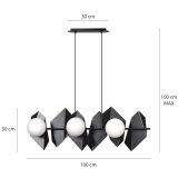 mini: Lampa wisząca ROSSI nowoczesna czarna E14 10W LED (7)