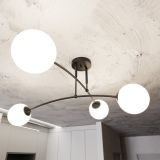 Lampa sufitowa PREGOS nowoczesna czarna E14 10W LED