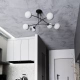 Lampa sufitowa PREGOS nowoczesna czarna E14 10W LED